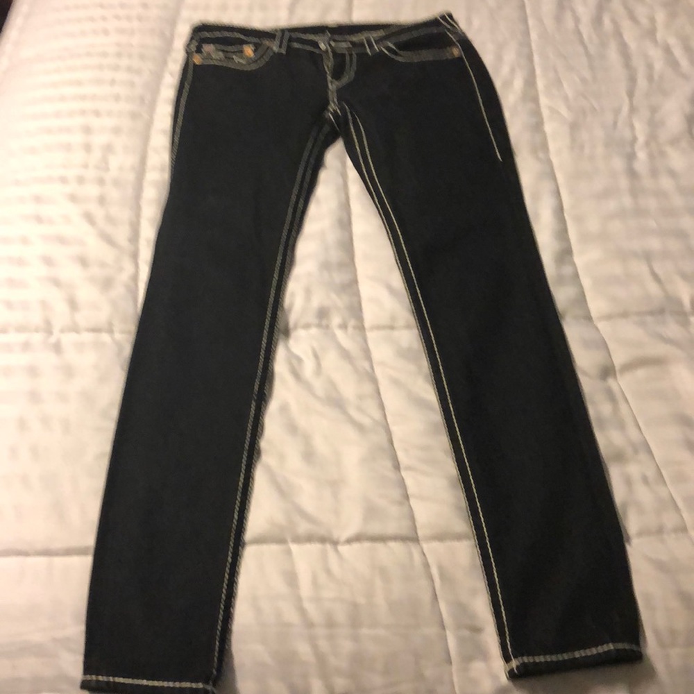 Black True Religion skinny jeans